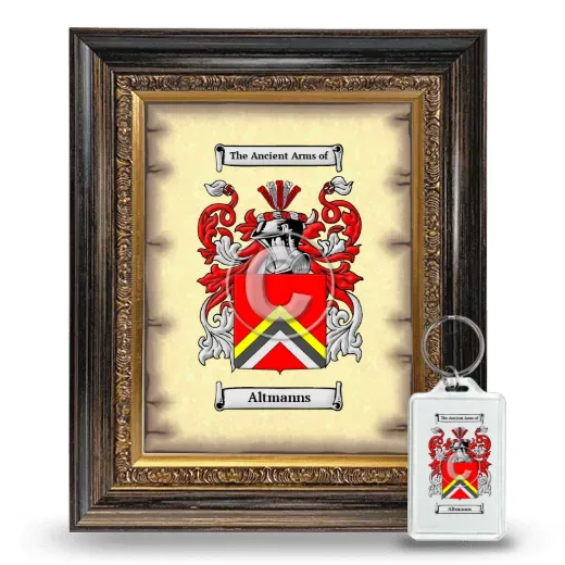 Altmanns Framed Coat of Arms and Keychain - Heirloom