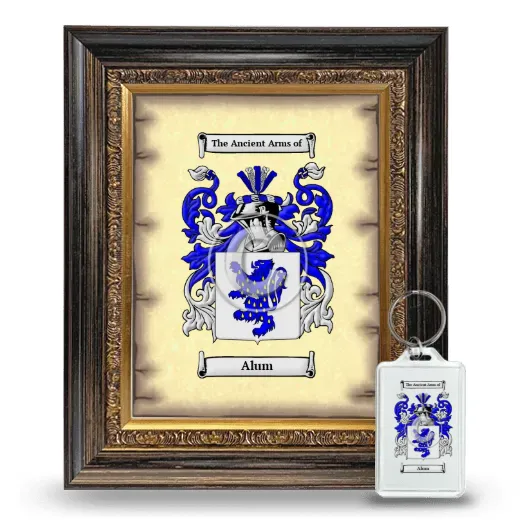 Alum Framed Coat of Arms and Keychain - Heirloom