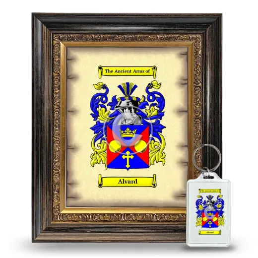 Alvard Framed Coat of Arms and Keychain - Heirloom