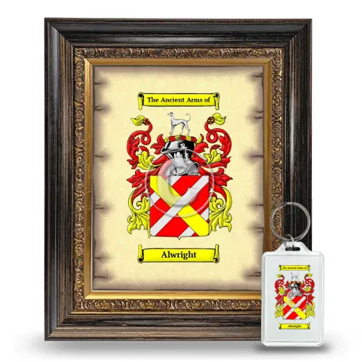 Alwright Framed Coat of Arms and Keychain - Heirloom