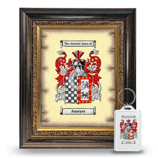 Amayas Framed Coat of Arms and Keychain - Heirloom