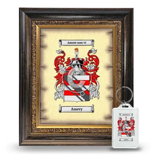 Amery Framed Coat of Arms and Keychain - Heirloom