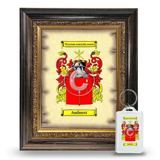 Amhurst Framed Coat of Arms and Keychain - Heirloom