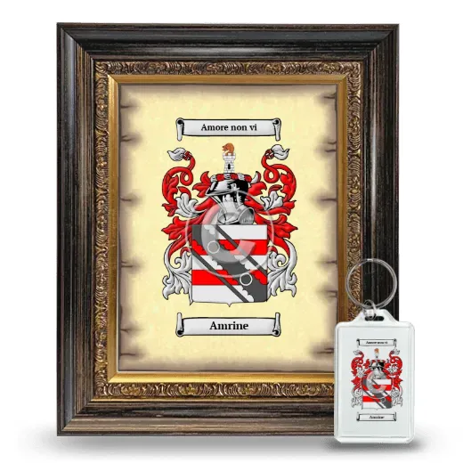 Amrine Framed Coat of Arms and Keychain - Heirloom