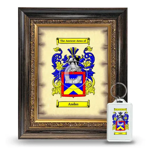 Andas Framed Coat of Arms and Keychain - Heirloom