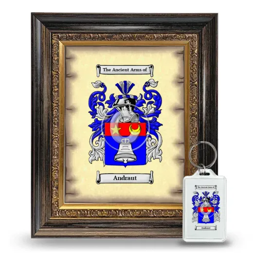 Andraut Framed Coat of Arms and Keychain - Heirloom