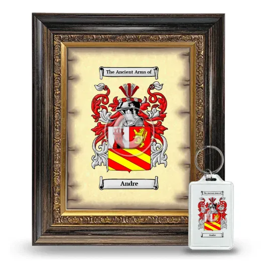 Andre Framed Coat of Arms and Keychain - Heirloom