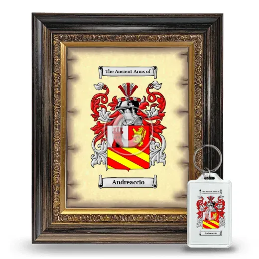 Andreaccio Framed Coat of Arms and Keychain - Heirloom