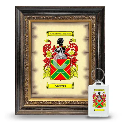 Andrees Framed Coat of Arms and Keychain - Heirloom