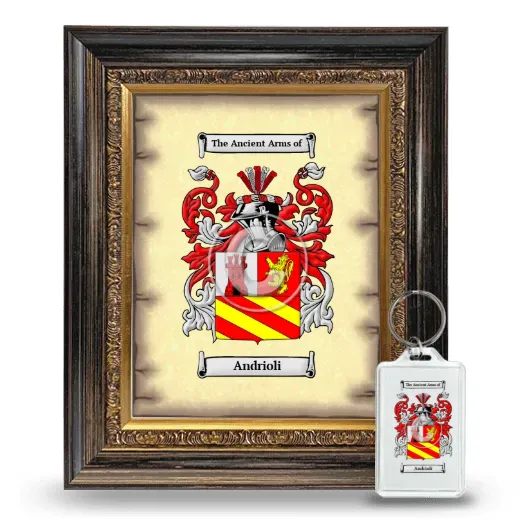 Andrioli Framed Coat of Arms and Keychain - Heirloom
