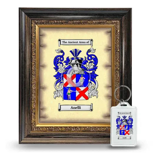 Anelli Framed Coat of Arms and Keychain - Heirloom