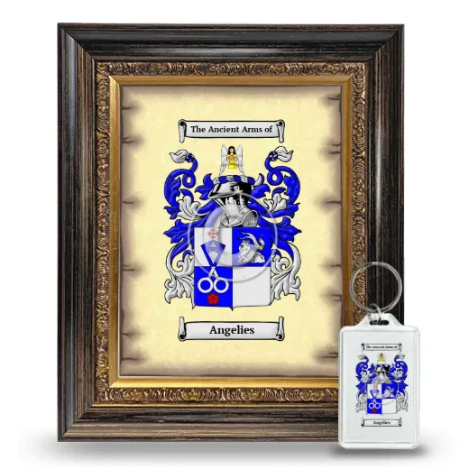 Angelies Framed Coat of Arms and Keychain - Heirloom