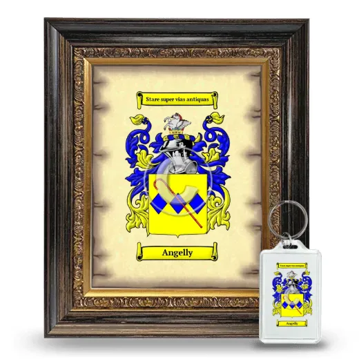 Angelly Framed Coat of Arms and Keychain - Heirloom