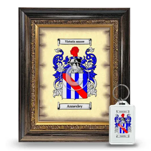 Annesley Framed Coat of Arms and Keychain - Heirloom