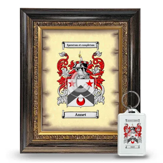 Annet Framed Coat of Arms and Keychain - Heirloom
