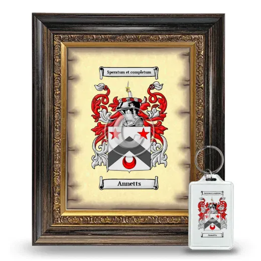 Annetts Framed Coat of Arms and Keychain - Heirloom