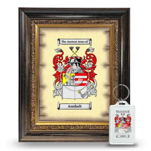Annhalt Framed Coat of Arms and Keychain - Heirloom