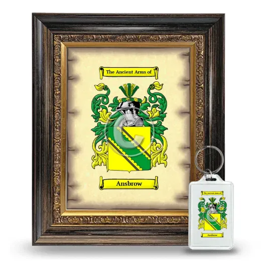 Ansbrow Framed Coat of Arms and Keychain - Heirloom