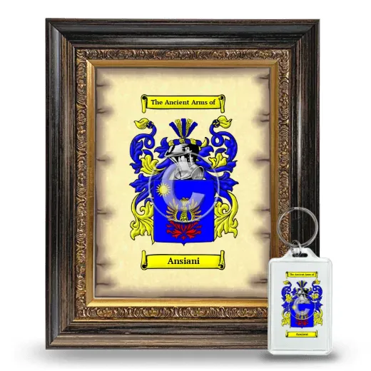 Ansiani Framed Coat of Arms and Keychain - Heirloom