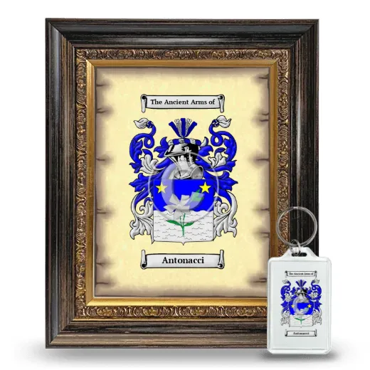Antonacci Framed Coat of Arms and Keychain - Heirloom