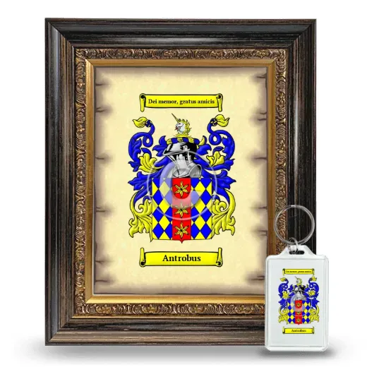 Antrobus Framed Coat of Arms and Keychain - Heirloom