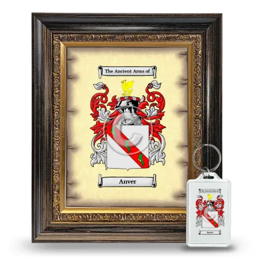 Anver Framed Coat of Arms and Keychain - Heirloom