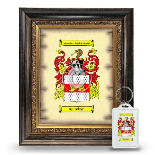 Ap robyn Framed Coat of Arms and Keychain - Heirloom