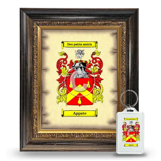 Appate Framed Coat of Arms and Keychain - Heirloom