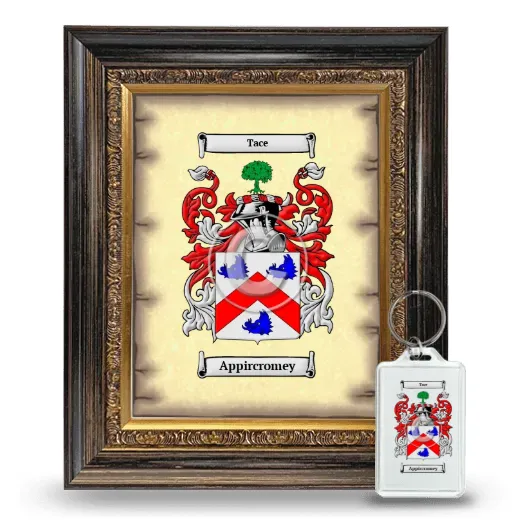 Appircromey Framed Coat of Arms and Keychain - Heirloom