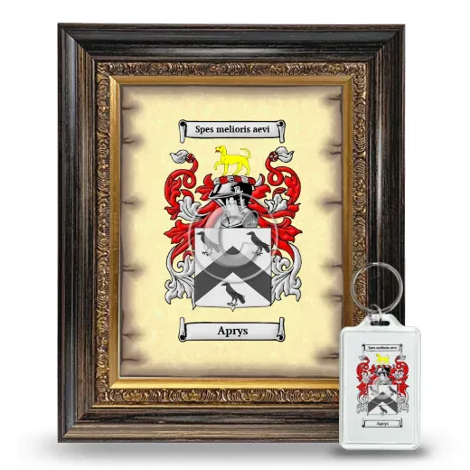Aprys Framed Coat of Arms and Keychain - Heirloom