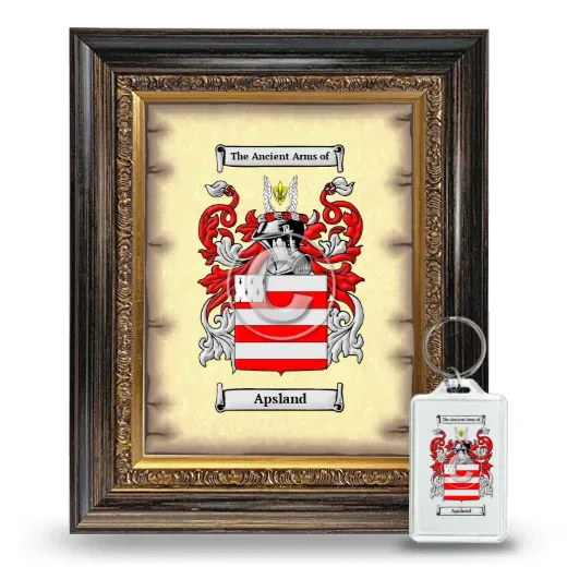 Apsland Framed Coat of Arms and Keychain - Heirloom