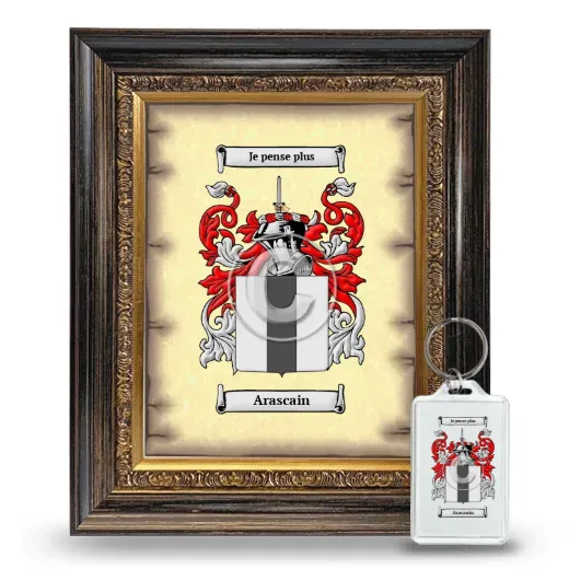 Arascain Framed Coat of Arms and Keychain - Heirloom