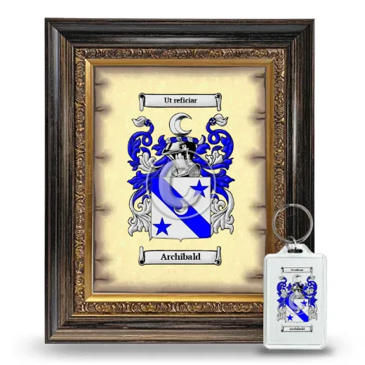 Archibald Framed Coat of Arms and Keychain - Heirloom
