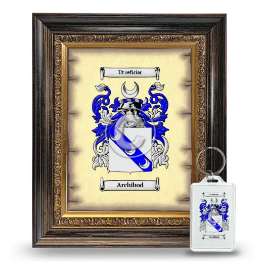 Archibod Framed Coat of Arms and Keychain - Heirloom