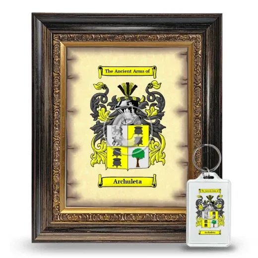 Archuleta Framed Coat of Arms and Keychain - Heirloom