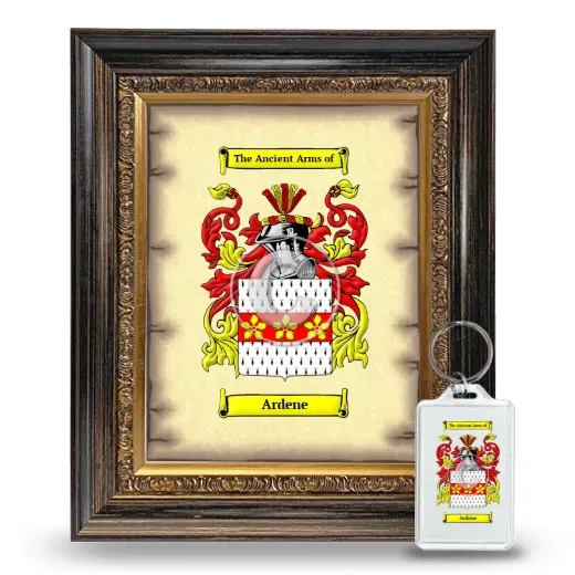 Ardene Framed Coat of Arms and Keychain - Heirloom