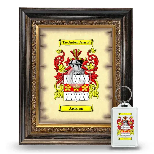 Arderon Framed Coat of Arms and Keychain - Heirloom