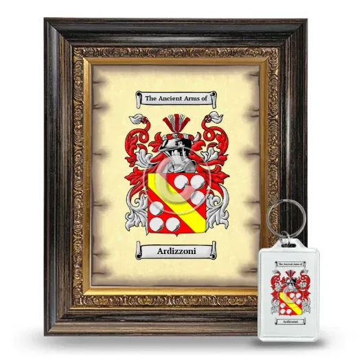 Ardizzoni Framed Coat of Arms and Keychain - Heirloom