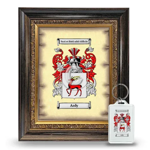 Ardy Framed Coat of Arms and Keychain - Heirloom