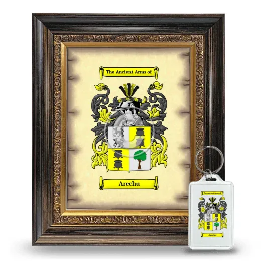 Arechu Framed Coat of Arms and Keychain - Heirloom