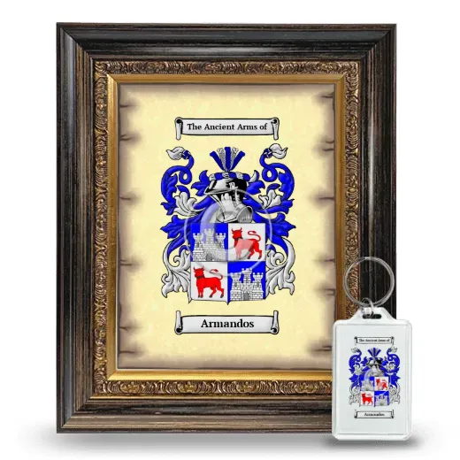 Armandos Framed Coat of Arms and Keychain - Heirloom