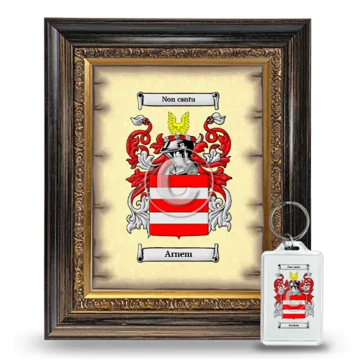 Arnem Framed Coat of Arms and Keychain - Heirloom
