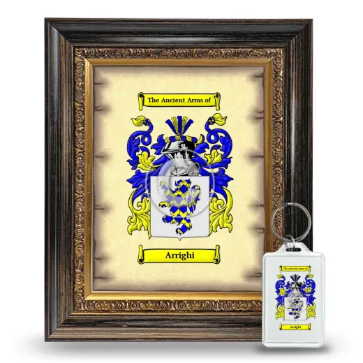 Arrighi Framed Coat of Arms and Keychain - Heirloom