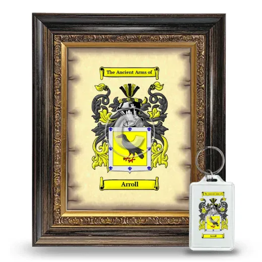 Arroll Framed Coat of Arms and Keychain - Heirloom