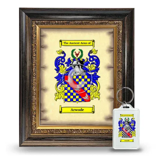Arwode Framed Coat of Arms and Keychain - Heirloom