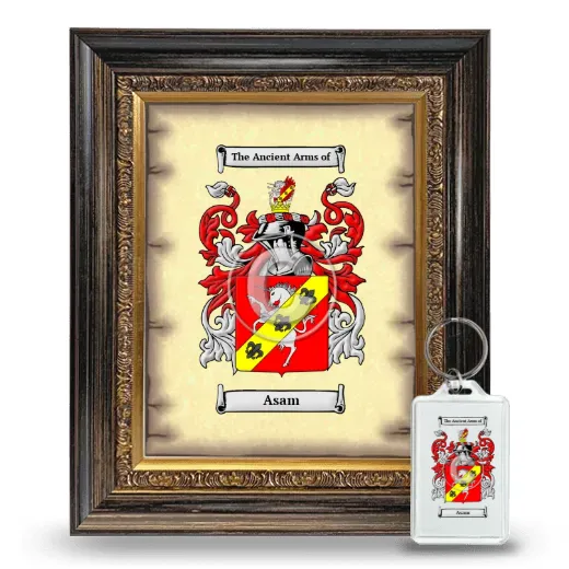 Asam Framed Coat of Arms and Keychain - Heirloom