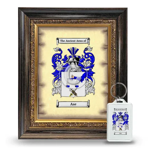 Ase Framed Coat of Arms and Keychain - Heirloom