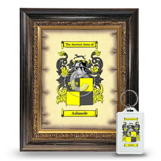 Ashmole Framed Coat of Arms and Keychain - Heirloom