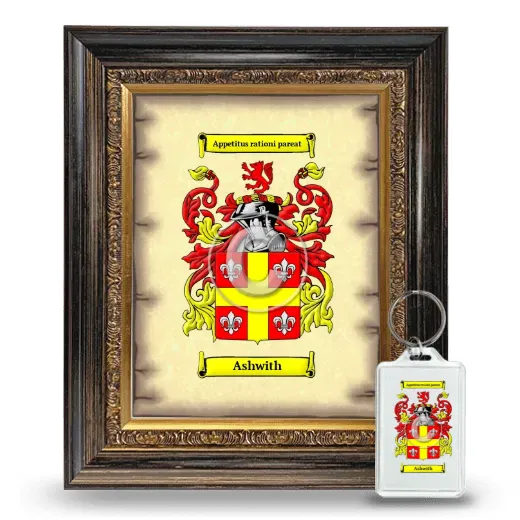Ashwith Framed Coat of Arms and Keychain - Heirloom