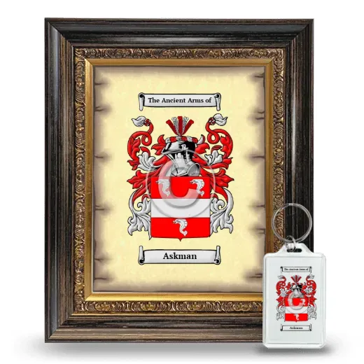 Askman Framed Coat of Arms and Keychain - Heirloom